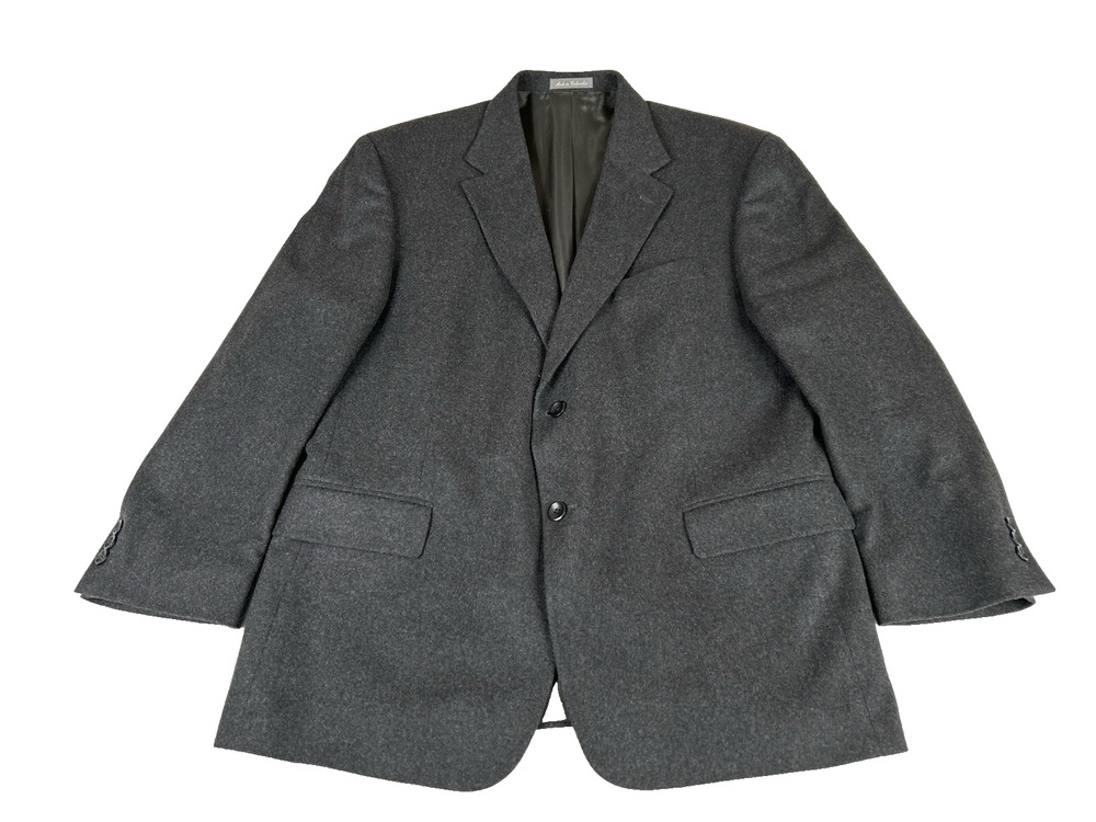 Oscar De La Renta Mens Blazer Dark Gray Sz 42S Sport Jacket Wool Cashmere Blend